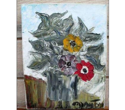 Décoration-Art-Antiquité Montauban Tarn-et-Garonne - Photos Vivastreet TABLEAU PEINTURE sur toile, signé - motif fleurs