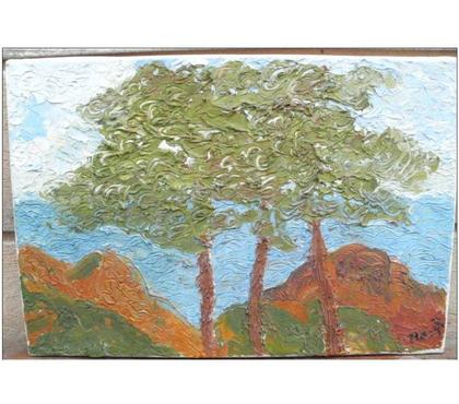 Décoration-Art-Antiquité Montauban Tarn-et-Garonne - Photos Vivastreet PEINTURE sur toile - signé (arbres, bosquet)