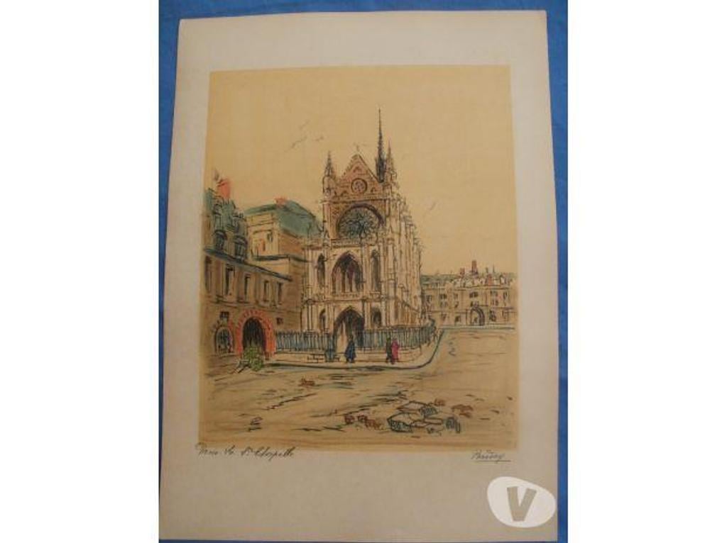 Décoration - art Tarn-et-Garonne Montauban - 82000 - Photos Vivastreet Gravure signée BARDAY - PARIS LA SAINTE CHAPELLE