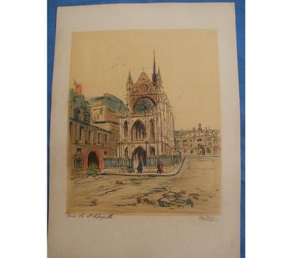 Décoration - art Montauban Tarn-et-Garonne - Photos Vivastreet Gravure signée BARDAY - PARIS LA SAINTE CHAPELLE