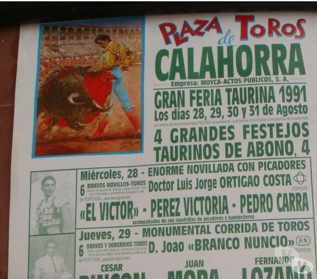 Décoration - art Tarn-et-Garonne Montauban - 82000 - Photos Vivastreet Affiche corrida plaza de toros de CALAHORRA 1991