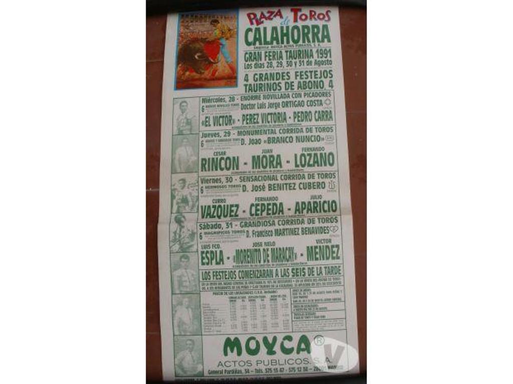 Décoration - art Tarn-et-Garonne Montauban - 82000 - Photos Vivastreet Affiche corrida plaza de toros de CALAHORRA 1991