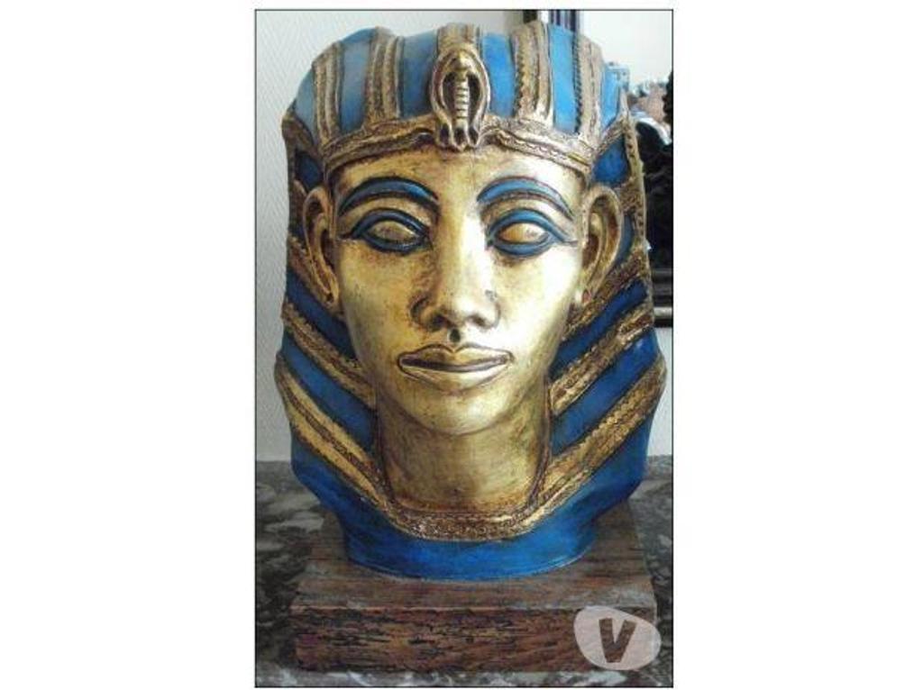 Décoration - art Tarn-et-Garonne Montauban - 82000 - Photos Vivastreet Tête de PHARAON peint en bleu et or