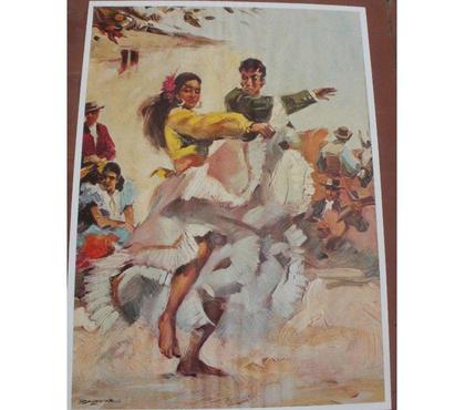 Décoration-Art-Antiquité Montauban Tarn-et-Garonne - Photos Vivastreet Reproduction papier Danseurs de Flamenco 47 x 68 c