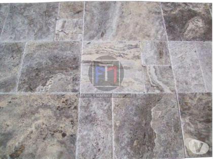 Bricolage - Jardin - Outillage Forcalqueiret Var - Photos Vivastreet Travertin Gris Silver Opus Romain 1.2 cm Brossé EN STOCK