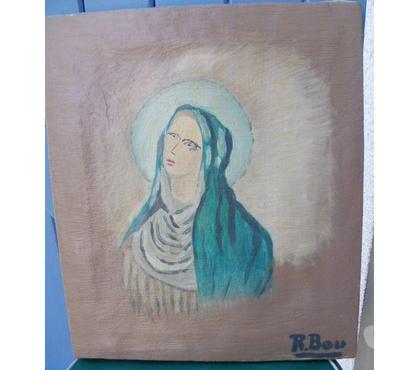 Collections Montauban Tarn-et-Garonne - Photos Vivastreet LA VIERGE, huile sur toile signér R BOU
