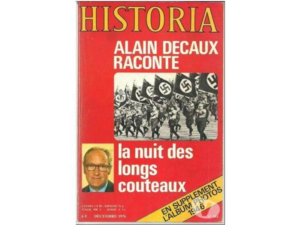 Livres occasion Tarn-et-Garonne Montauban - 82000 - Photos Vivastreet HISTORIA N° 361 La nuit des longs couteaux, Françoise 1er, M