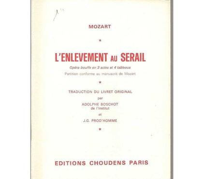 Livres occasion Montauban Tarn-et-Garonne - Photos Vivastreet MOZART : L´enlèvement au serail - Opéra bouffe