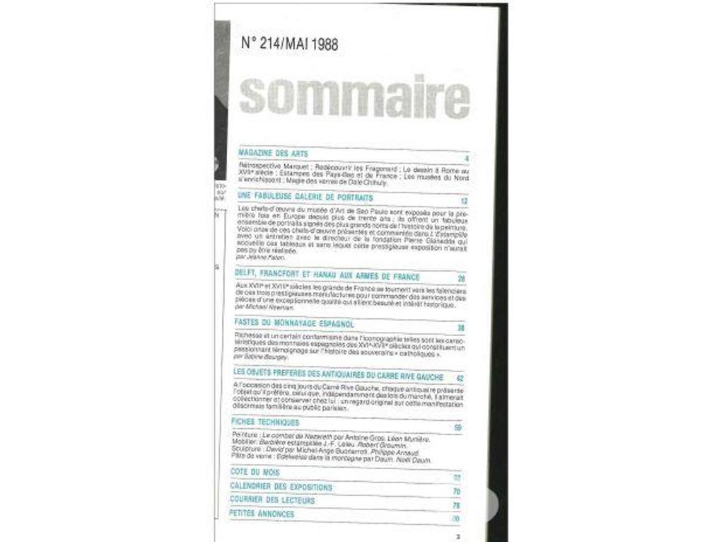 Livres occasion Tarn-et-Garonne Montauban - 82000 - Photos Vivastreet l´Estampille l´objet d´art ´n° 214 mai 1988 