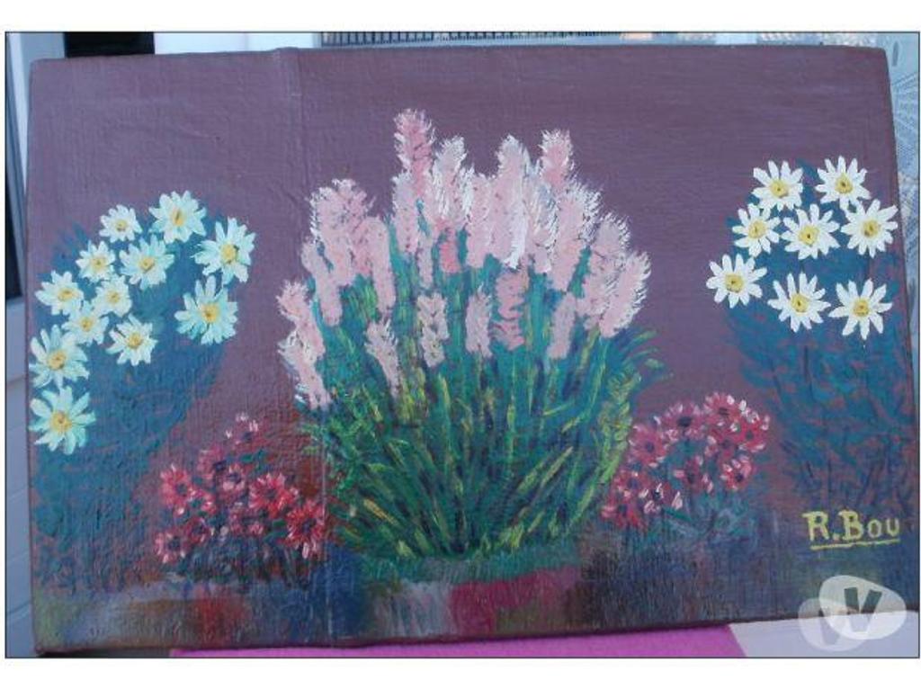 Décoration - art Tarn-et-Garonne Montauban - 82000 - Photos Vivastreet Massif de fleurs Huile sur toile signée R. BOU