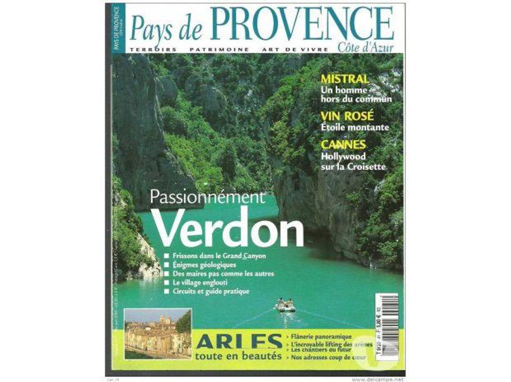 Livres occasion Tarn-et-Garonne Montauban - 82000 - Photos Vivastreet PAYS de PROVENCE n° 41 de mai 2004 : Verdon : géologie
