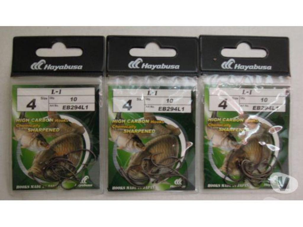 Matériel de sport Lot-et-Garonne Villeneuve sur Lot - 47300 - Photos Vivastreet 3 pochettes de 10 hameçons carpe HAYABUSA L-1 NEUFS