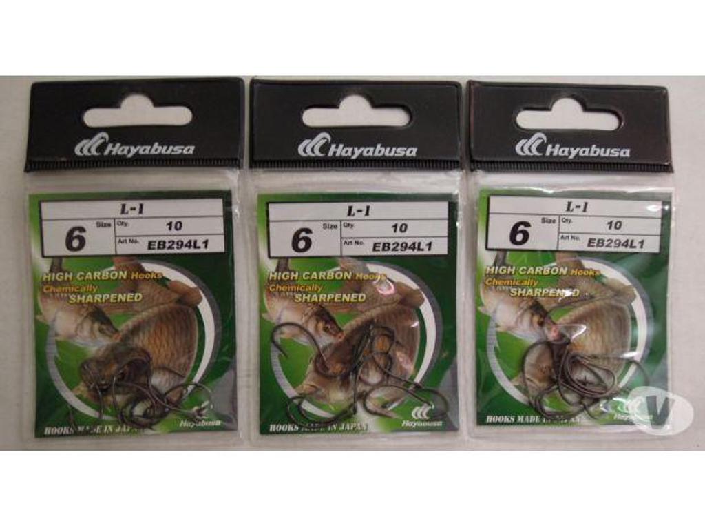 Matériel de sport Lot-et-Garonne Villeneuve sur Lot - 47300 - Photos Vivastreet 3 pochettes de 10 hameçons carpe HAYABUSA L-1 NEUFS