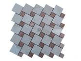 Marbre Beige - Rouge Mosaïque Polie 8€ HT plaque