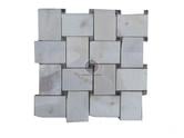  Marbre Blanc Noir Polie 4,8 x 7,5 cm Rustique 7€ HT plaque