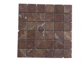 Marbre Rouge Mosaique 4,8x4,8 cm Rustique 5 € HT plaque