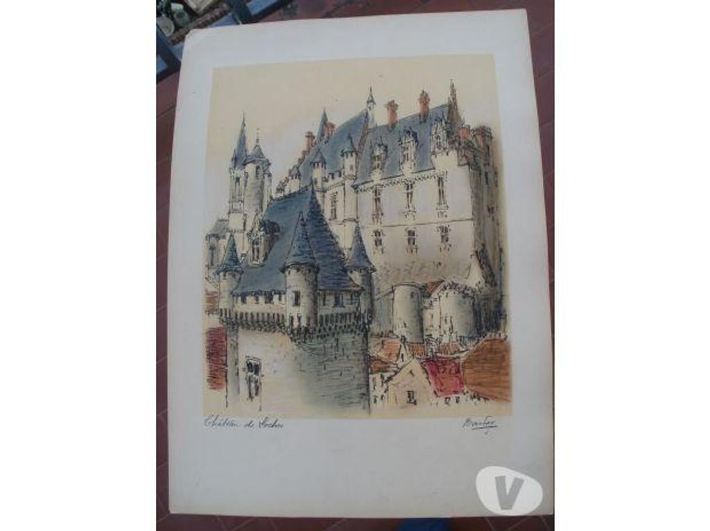 Décoration - art Tarn-et-Garonne Montauban - 82000 - Photos Vivastreet Gravure signée BARDAY - Château de LOCHES (37)