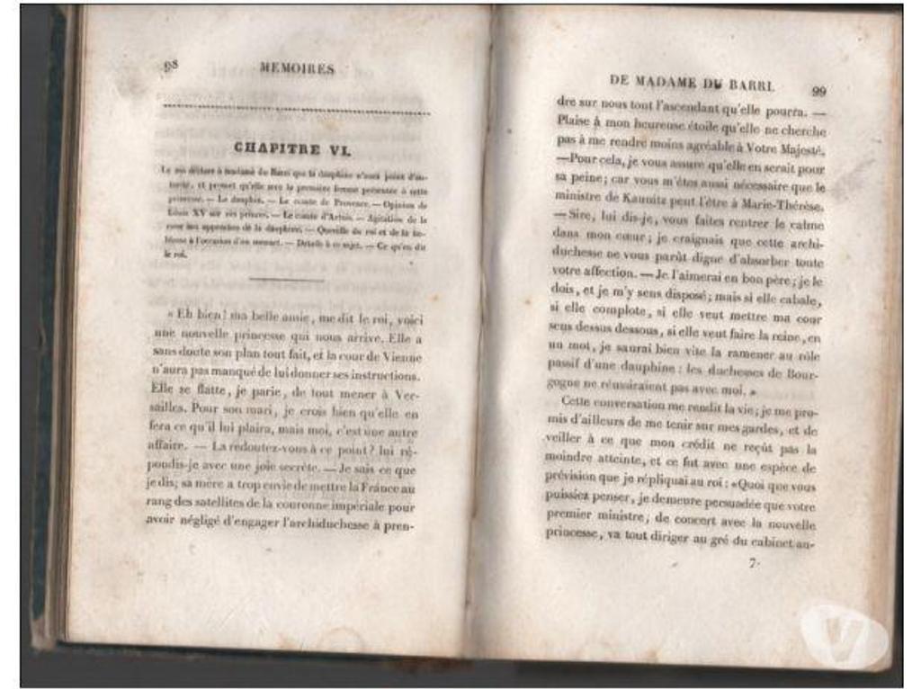 Livres occasion Tarn-et-Garonne Montauban - 82000 - Photos Vivastreet Memoires de Madame la Comtesse du BARRI - Tome 2e