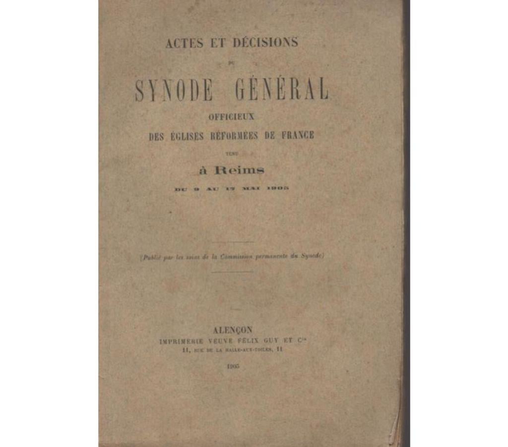 Livres occasion Tarn-et-Garonne Montauban - 82000 - Photos Vivastreet ACTES et DECISIONS du SYNODE GENERAL OFFICIEUX DES EGLISES R