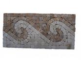  Travertin Mixte Frises Mosaïque sur filet 30,5 x 15,5 cm