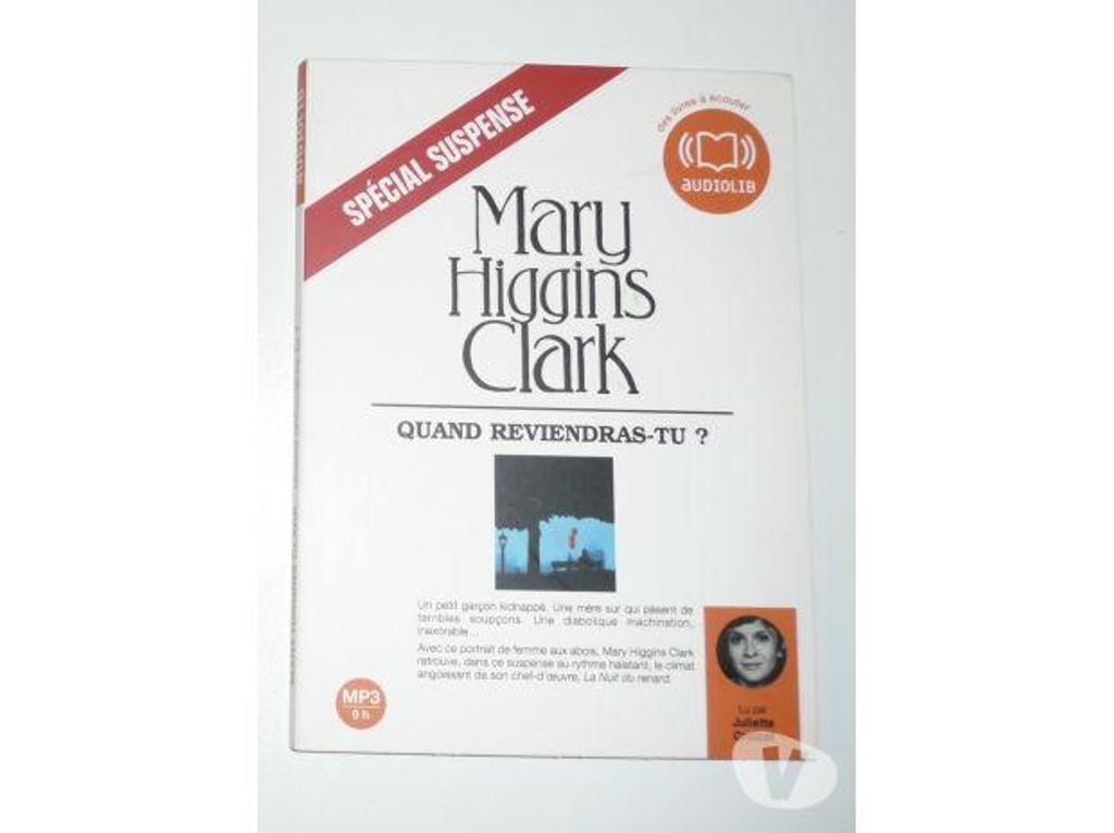 CDs Seine-et-Marne Meaux - 77100 - Photos Vivastreet Livre audio "QUAND REVIENDRAS-TU ? " MARY HIGGINS CLARK