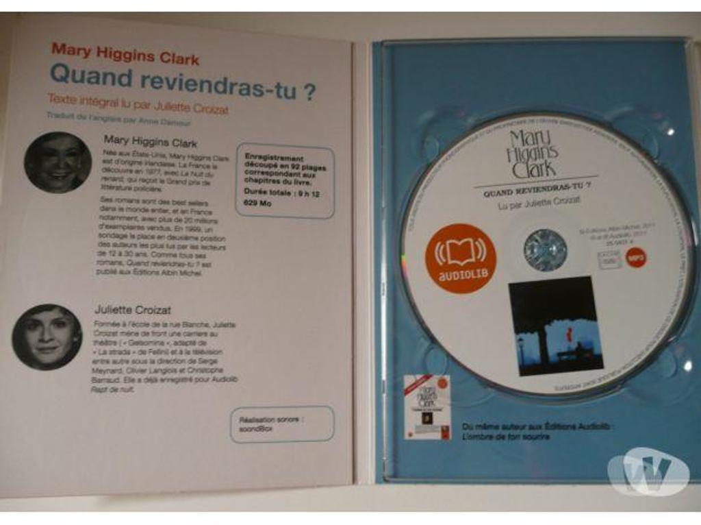 CDs Seine-et-Marne Meaux - 77100 - Photos Vivastreet Livre audio "QUAND REVIENDRAS-TU ? " MARY HIGGINS CLARK