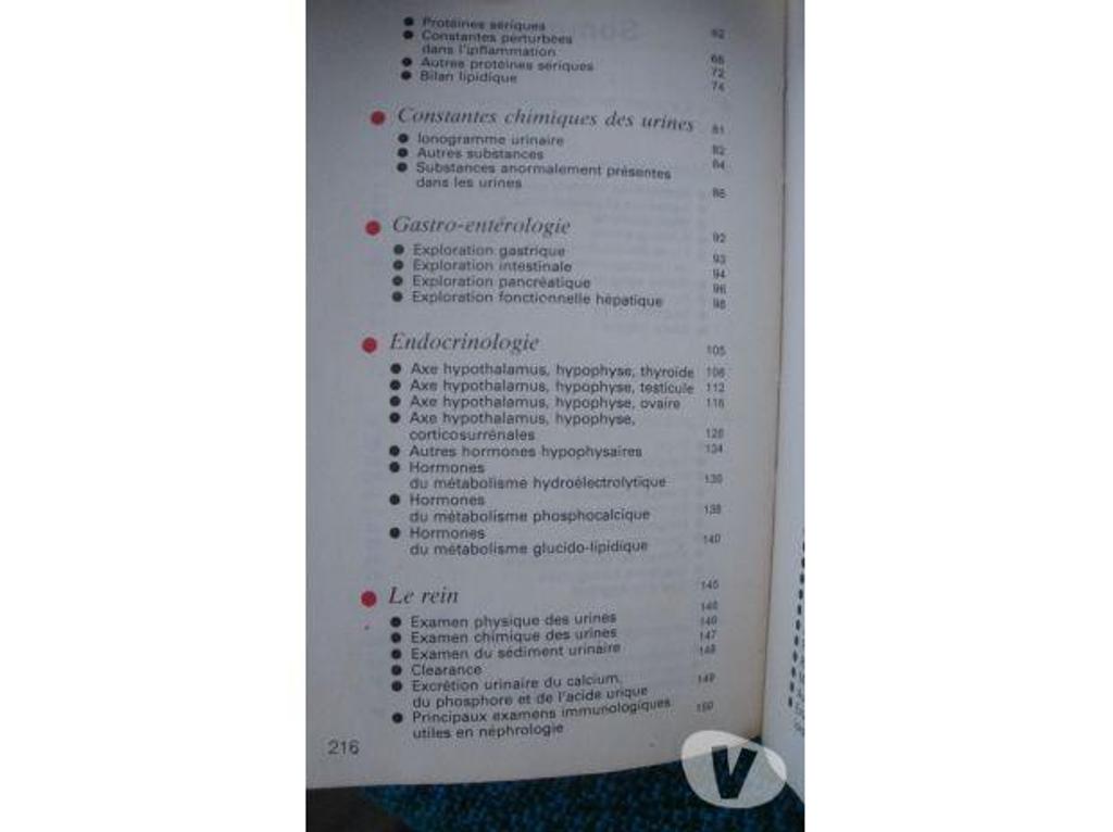 Livres occasion Tarn-et-Garonne Montauban - 82000 - Photos Vivastreet Memento des constantes biologiques Labo FOURNIER