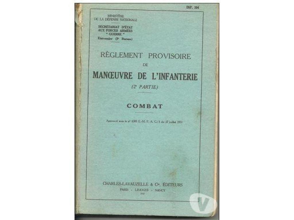 Livres occasion Tarn-et-Garonne Montauban - 82000 - Photos Vivastreet DEFENSE NATIONALE Reglement provisoire de manoeuvre de l'Inf