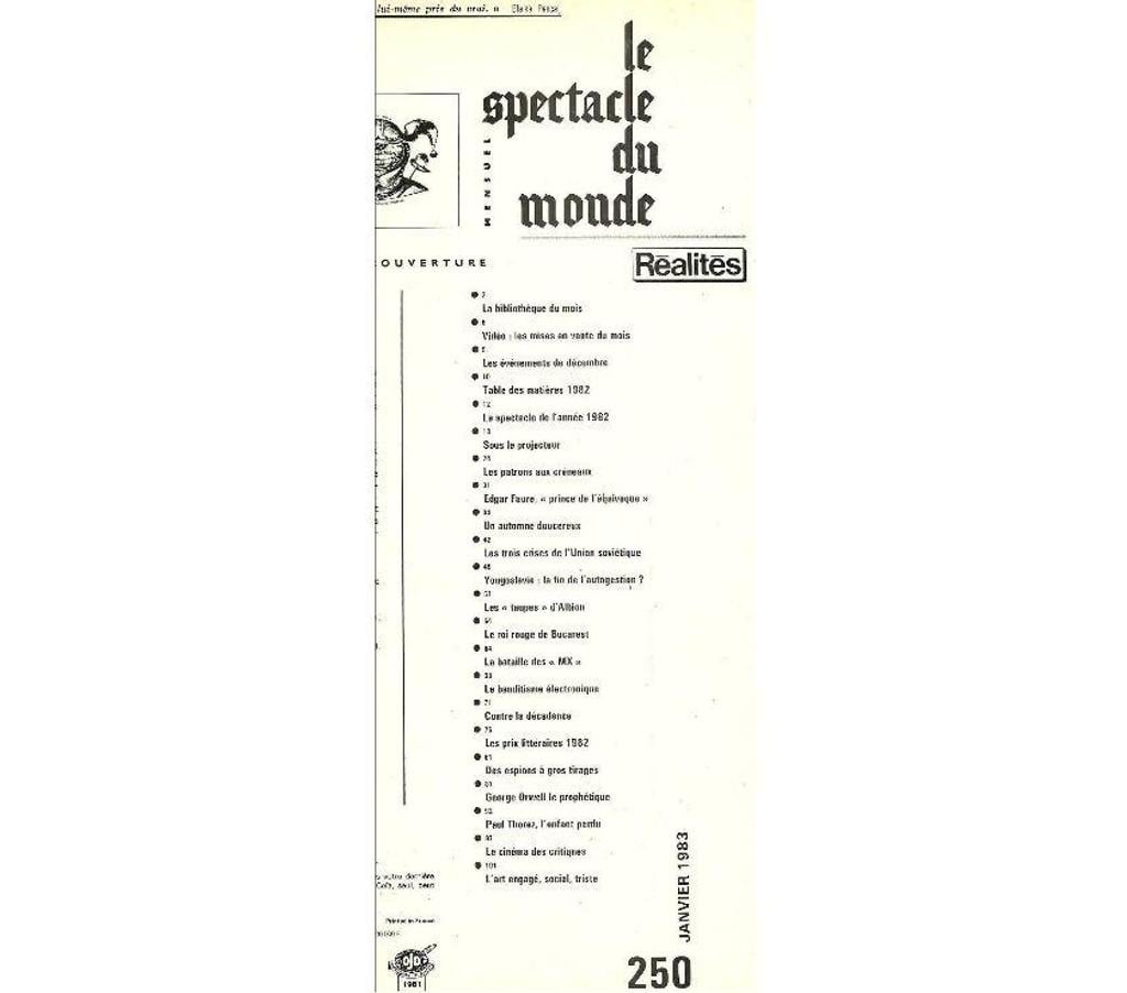 Livres occasion Tarn-et-Garonne Montauban - 82000 - Photos Vivastreet LE SPECTACLE du MONDE n° 250 de janvier 1983