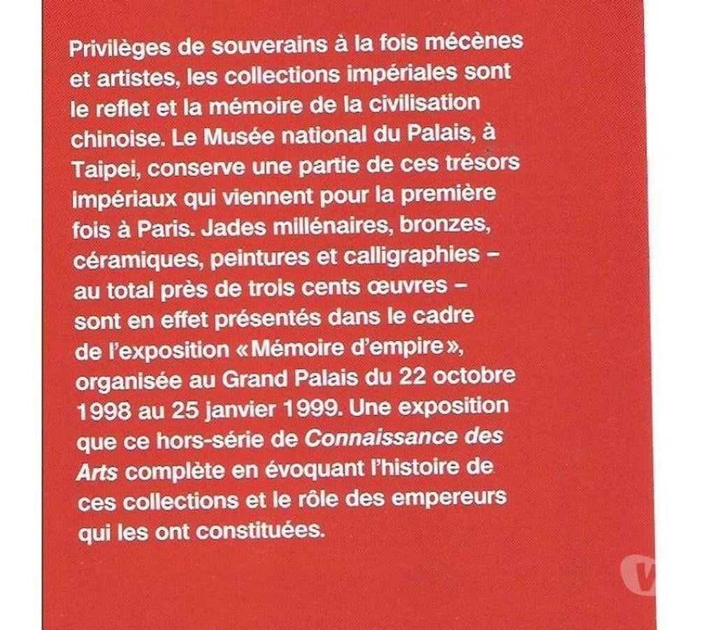 Livres occasion Tarn-et-Garonne Montauban - 82000 - Photos Vivastreet CONNAISSANCE des ARTS TAIPEI Hors série n° 127