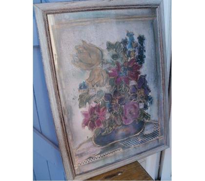 Décoration-Art-Antiquité Montauban Tarn-et-Garonne - Photos Vivastreet Grand cadre 58cm x 78 cm bouquet de fleurs