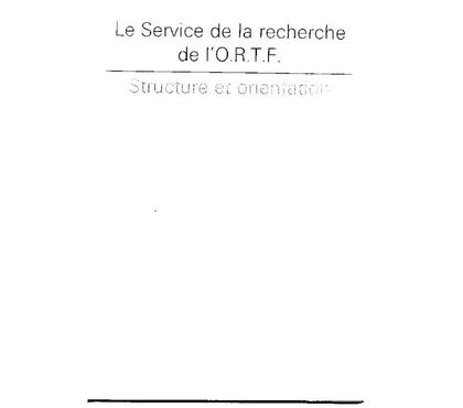 Livres occasion Montauban Tarn-et-Garonne - Photos Vivastreet Structure orientation par le sce de la recherche de l'ORTF