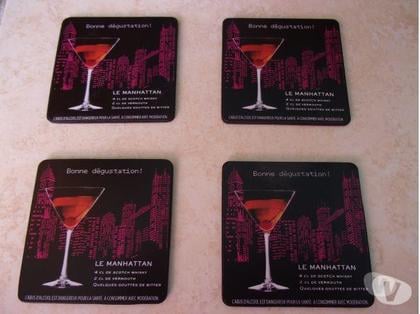 Ameublement - art de la table Ardoix Ardèche - Photos Vivastreet Lot de 4 sous-verres Le Manhattan (Neuf)