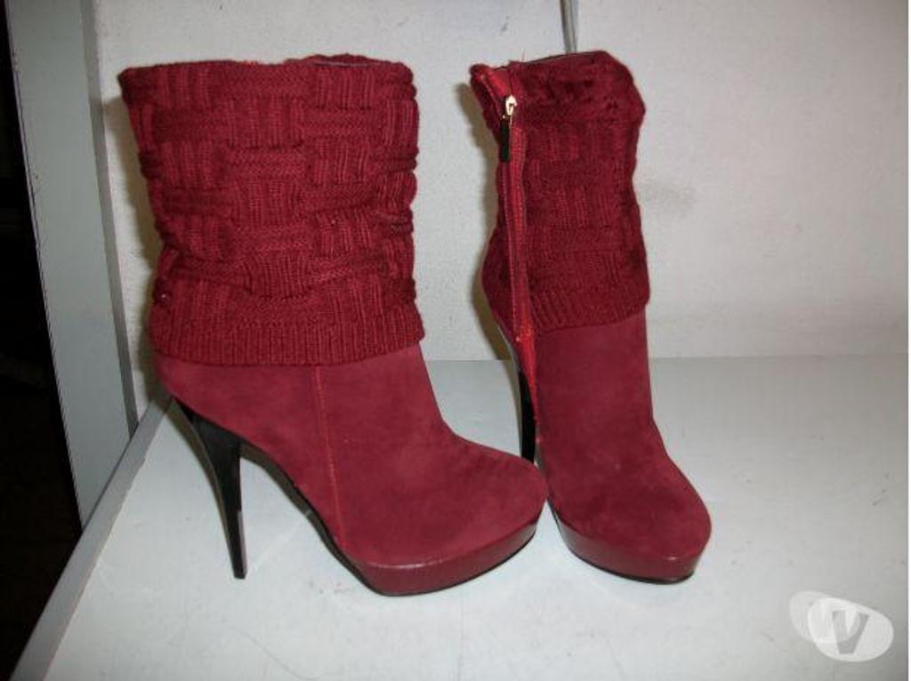 Chaussures Bas-Rhin Bouxwiller - 67330 - Photos Vivastreet Bottines Bordeaux tige tricot à talons 13 cm pt 39 -neuves