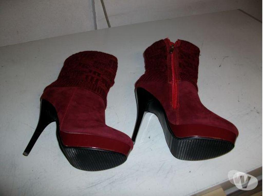 Chaussures Bas-Rhin Bouxwiller - 67330 - Photos Vivastreet Bottines Bordeaux tige tricot à talons 13 cm pt 39 -neuves