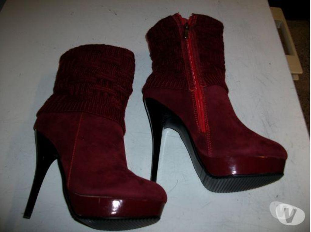Chaussures Bas-Rhin Bouxwiller - 67330 - Photos Vivastreet Bottines Bordeaux tige tricot à talons 13 cm pt 39 -neuves