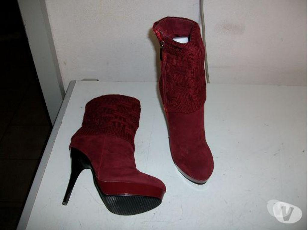Chaussures Bas-Rhin Bouxwiller - 67330 - Photos Vivastreet Bottines Bordeaux tige tricot à talons 13 cm pt 39 -neuves