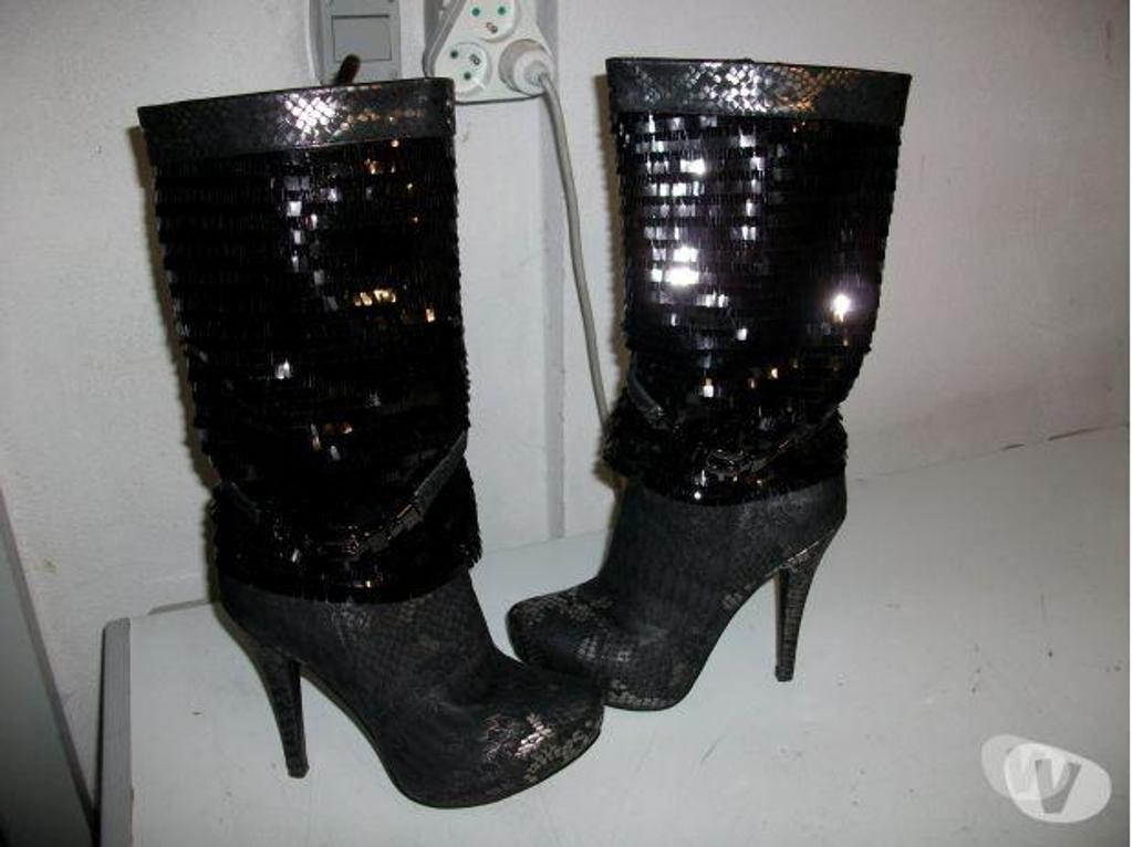 Chaussures Bas-Rhin Bouxwiller - 67330 - Photos Vivastreet Bottes Noir sequins brillants à talons 13 cm pt 39-neuves