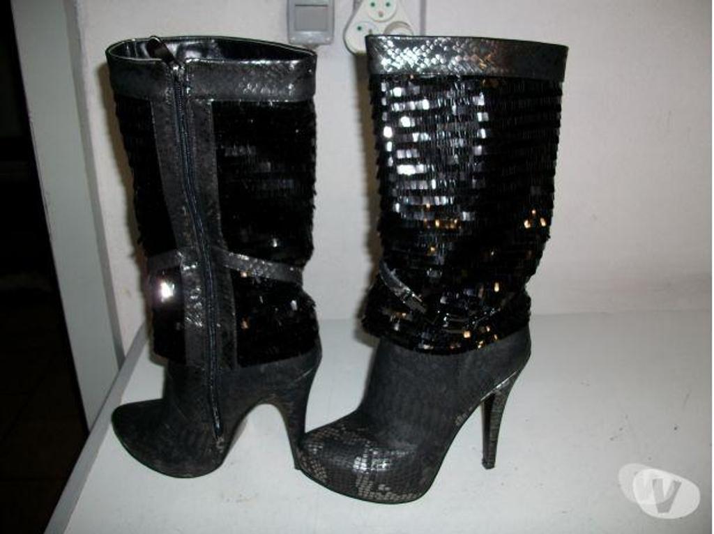 Chaussures Bas-Rhin Bouxwiller - 67330 - Photos Vivastreet Bottes Noir sequins brillants à talons 13 cm pt 39-neuves