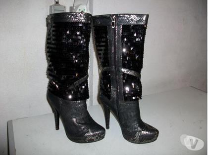 Chaussures et bottes occasion Bouxwiller Bas-Rhin - Photos Vivastreet Bottes Noir sequins brillants à talons 13 cm pt 39-neuves
