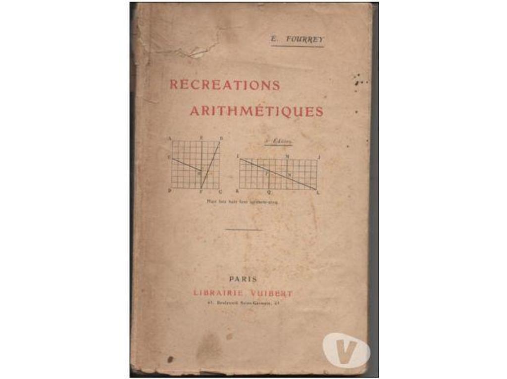 Livres occasion Tarn-et-Garonne Montauban - 82000 - Photos Vivastreet E. FOURREY Récréations arithmétiques - 5e édition