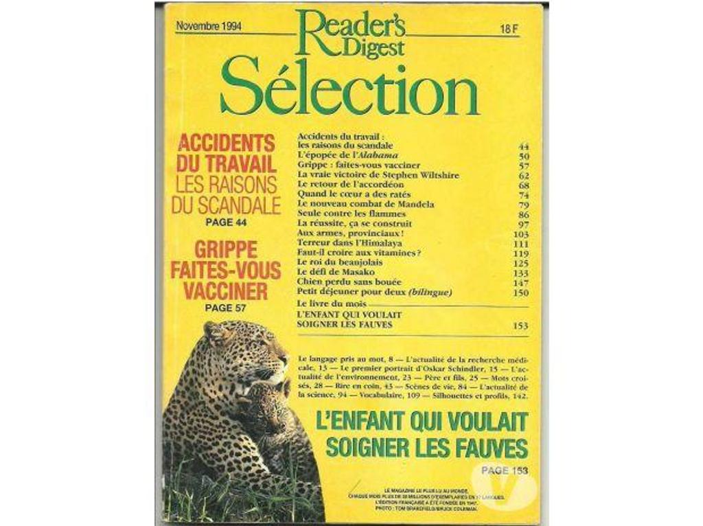 Livres occasion Tarn-et-Garonne Montauban - 82000 - Photos Vivastreet READER´S DIGEST Sélection - Novembre 1994