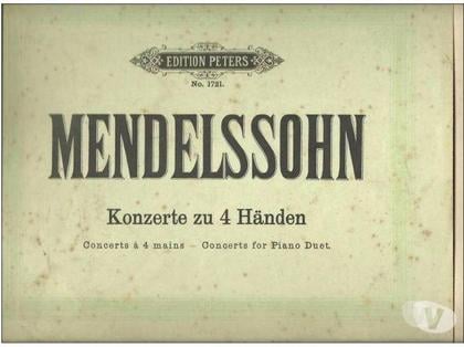 DVD Montauban Tarn-et-Garonne - Photos Vivastreet MENDELSSOHN Concerts 4 mains Edition PETERS N°1721