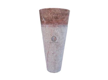 Décoration-Art-Antiquité Forcalqueiret Var - Photos Vivastreet Travertin Rose Rouge Piédestal Vasque Strie (En Stock)