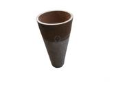 Travertin Noce Marron Piédestal Vasque Strié (En Stock)