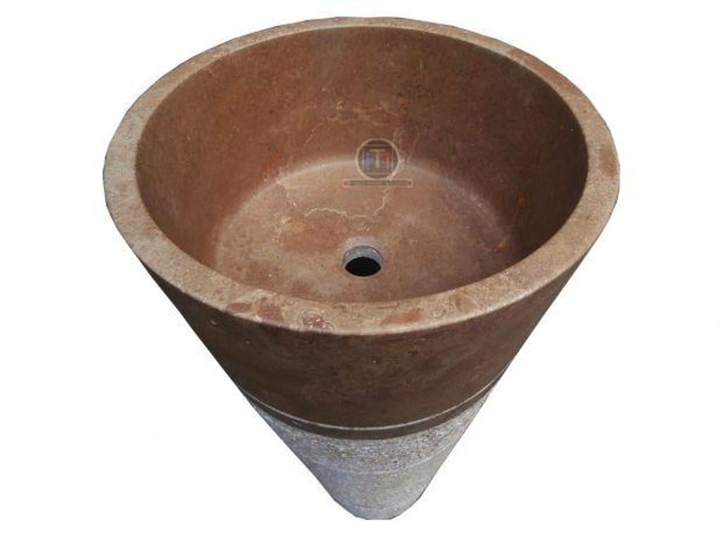 Décoration - art Var Forcalqueiret - 83136 - Photos Vivastreet Travertin Noce Marron Piédestal Vasque Strié (En Stock)