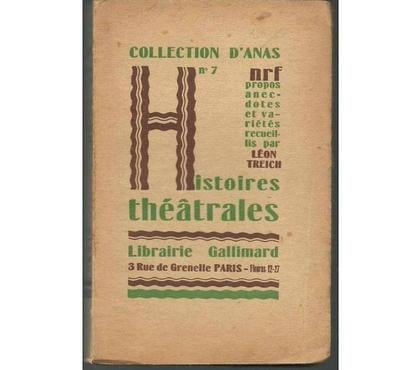 Livres occasion Montauban Tarn-et-Garonne - Photos Vivastreet Léon TREICH Collection d´ANAS n° 7 histoires théatrales