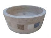 Travertin Classique Vasque Cylindre Mosaïque 190€ HT