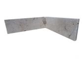 Travertin Plinthe Ivoire Blanc 10x30x1 cm Antique 3€ HT 