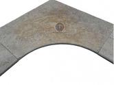 Travertin Margelle Angle Rentrant 61 x 61 x 2cm 
